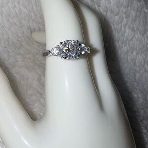 (SOLD) NEW 2 ct Moissanite Trilogy GRA Certified Ring - size 9